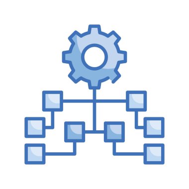 Ardışık gösterge vektörü Blue serisi simge biçimi illüstrasyonu. EPS 10 dosyası