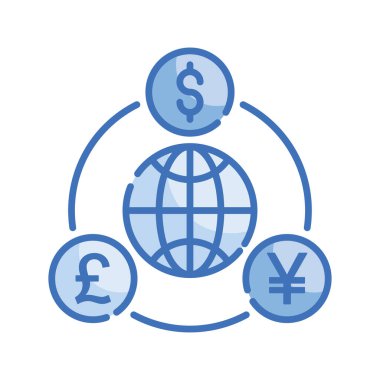 Pazar, Mavi serisi simge biçimi illüstrasyonunu değiştirir. EPS 10 dosyası