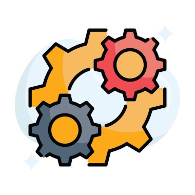 Konsolidasyon vektörü ana hatlı simge biçimi illüstrasyonunu doldurdu. EPS 10 dosyası