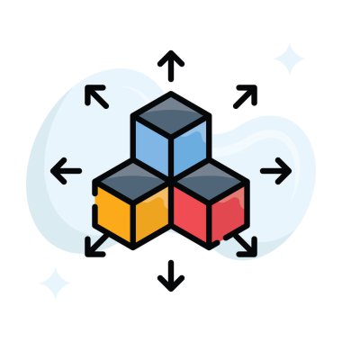 Dönüştürme vektörü ana hatlı simge biçimi illüstrasyonunu doldurdu. EPS 10 dosyası