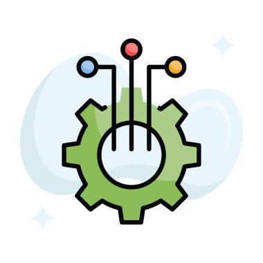 Sebep ve etki vektörü ana hatlı simge biçimi illüstrasyonunu doldurdu. EPS 10 dosyası