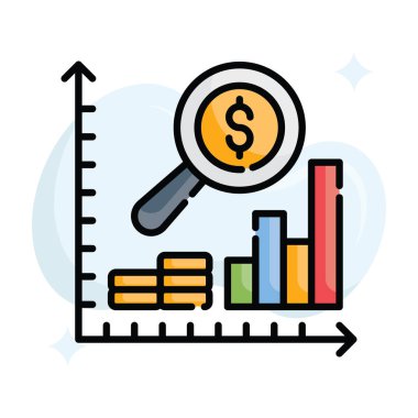 Tahmin vektörü ana hatları simge biçimi illüstrasyonunu doldurdu. EPS 10 dosyası