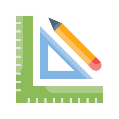 Düz simge biçim illüstrasyonunu ölç. EPS 10 dosyası