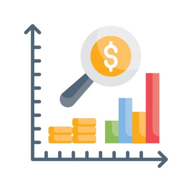Tahmin vektörü Düz simge biçimi illüstrasyonu. EPS 10 dosyası