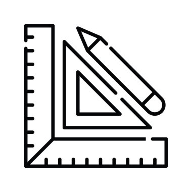 Vektör ana hatlarını ölç simge biçimi illüstrasyonu. EPS 10 dosyası