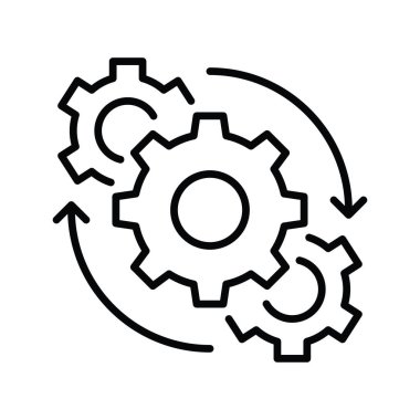 Operasyonel Hizalama vektör ana hatları simge biçimi illüstrasyonu. EPS 10 dosyası