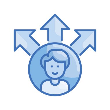 Esneklik vektörü Mavi serisi simge biçimi illüstrasyonu. EPS 10 dosyası