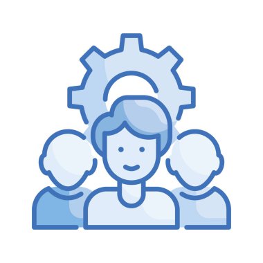 Yönetim vektörü Blue serisi simge biçimi illüstrasyonu. EPS 10 dosyası