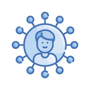 Yetenek vektörü Mavi serisi ikon biçimi illüstrasyonu. EPS 10 dosyası