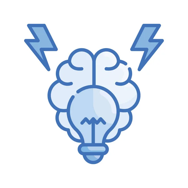 Brainstorming Vecteur Illustration Style Icône Série Bleue Fichier Eps — Image vectorielle