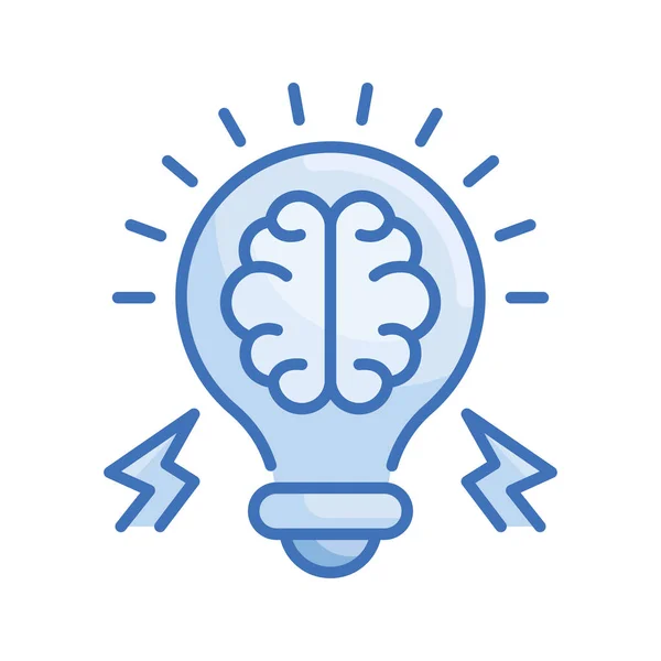 Brain Power Vecteur Illustration Style Icône Série Bleue Fichier Eps — Image vectorielle
