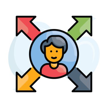 Fırsat vektörü ana hatlı simge biçimi illüstrasyonunu doldurdu. EPS 10 dosyası