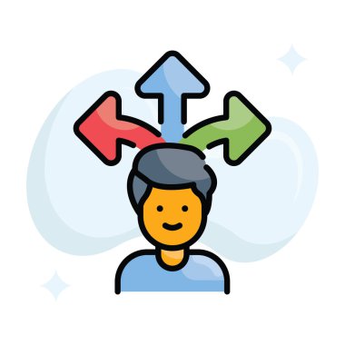 Kariyer yolu vektörü ana hatlı simge biçimi illüstrasyonunu doldurdu. EPS 10 dosyası