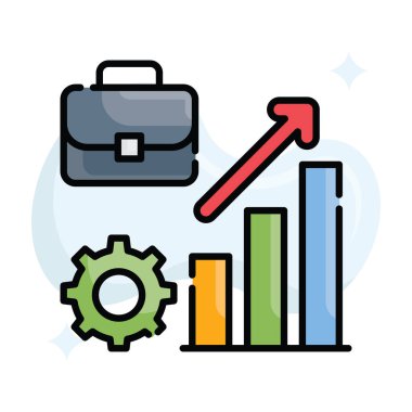 Kariyer vektörü taslak simge biçimi illüstrasyonunu doldurdu. EPS 10 dosyası