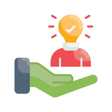 Uzmanlar düz simge biçimi illüstrasyonunda görüş sahibi. EPS 10 dosyası