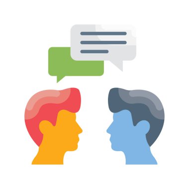 İletişim vektörü Düz simge biçimi illüstrasyonu. EPS 10 dosyası