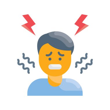 Stres direnci vektörü Düz simge biçimi illüstrasyonu. EPS 10 dosyası