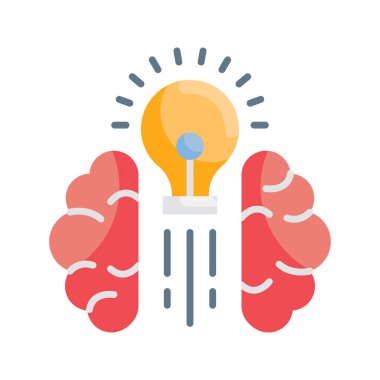 Yaratıcılık vektörü Düz simge biçimi illüstrasyonu. EPS 10 dosyası