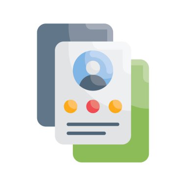 cv Form Vektörü Düz simge biçimi illüstrasyonu. EPS 10 dosyası