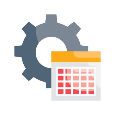 Olay İşleme Vektörü Düz simge biçimi illüstrasyonu. EPS 10 dosyası