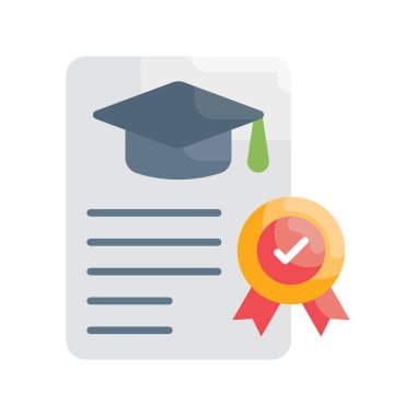 Niteliklendirme vektörü Düz simge biçimi illüstrasyonu. EPS 10 dosyası