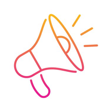 Duyuru vektörü Gradyan simgesi çizimi. EPS 10 dosyası