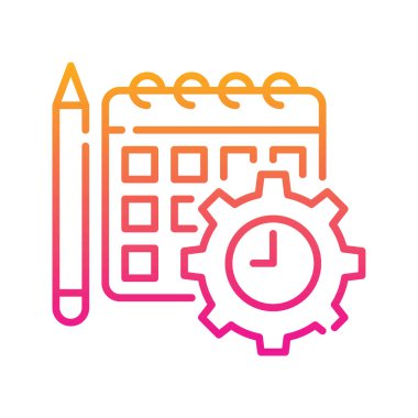 Çizelge Planlama Vektörü Gradyan simgesi çizimi. EPS 10 dosyası