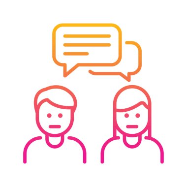 Tartışma vektörü Gradyan simge biçimi illüstrasyonu. EPS 10 dosyası