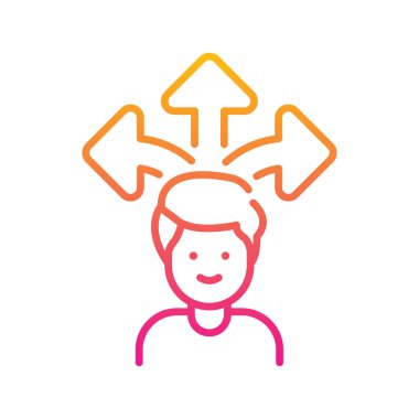 Kariyer yolu vektörü Gradyan simgesi çizimi. EPS 10 dosyası