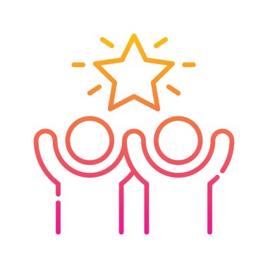 Başarı vektörü Gradyan simgesi çizimi. EPS 10 dosyası