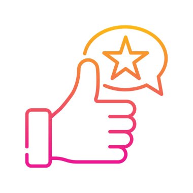 Pozitif Etkileşim Vektörü Gradyan simgesi çizimi. EPS 10 dosyası