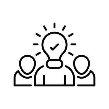  Fikirler vektör taslağı simge biçimi illüstrasyonu. EPS 10 dosyası