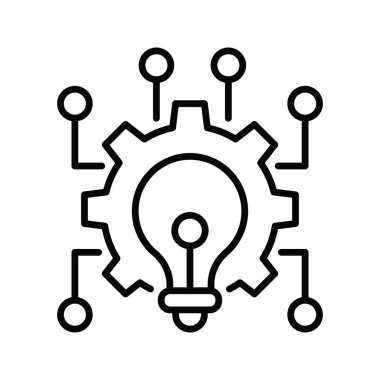  Yaratıcı döngü vektör ana hatları simge biçimi illüstrasyonu. EPS 10 dosyası