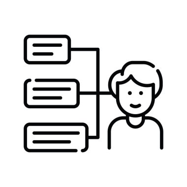 Öncelikli vektör ana hatları simge biçimi illüstrasyonu. EPS 10 dosyası