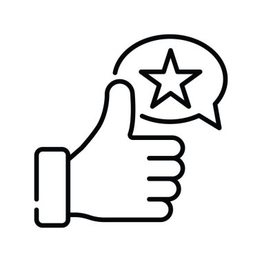 Pozitif Etkileşim vektörü ana hatları simge biçimi illüstrasyonu. EPS 10 dosyası