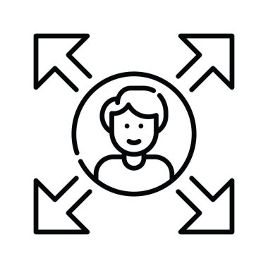 İş fırsatı vektörü ana hatları simge biçimi illüstrasyonu. EPS 10 dosyası