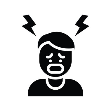 Stres direnci vektörü katı ikon stili çizim. EPS 10 dosyası