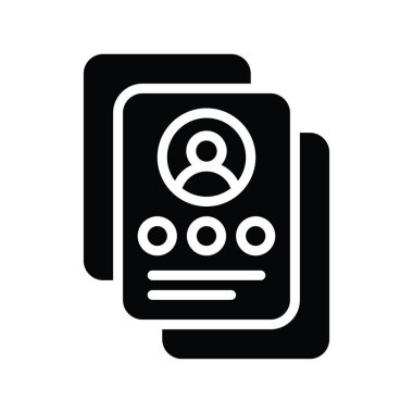 cv Form vektör katı simge biçimi illüstrasyonu. EPS 10 dosyası