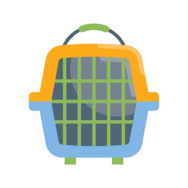 Taşıyıcı Vektör Düz Simge Tasarımı illüstrasyonu. Beyaz arkaplan EPS 10 Dosyasında Veterinerlik Sembolü