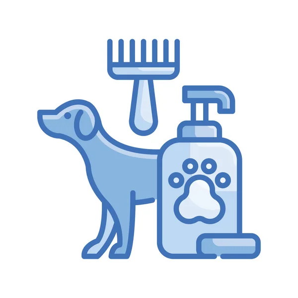 Grooming Vector Blue Serie Icon Design Illustration Veterinary Symbol Auf — Stockvektor