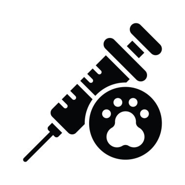 Medicine Vector katı Simge Tasarımı çizimi. Beyaz arkaplan EPS 10 Dosyasında Veterinerlik Sembolü