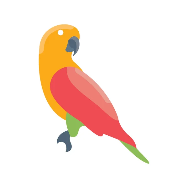 Bird Vector Flat Icon Design Illustration Veterinární Symbol Bílém Pozadí — Stockový vektor