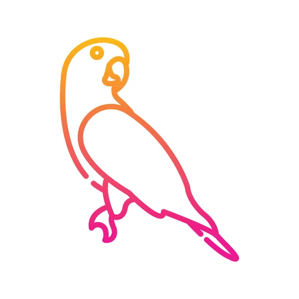 Птах Вектор Градієнт Іконка Дизайн Ілюстрація Ветеринарний Символ Білому Тлі — стоковий вектор