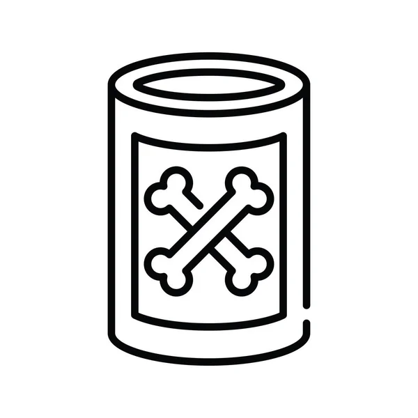 Vetor Comida Enlatada Esboço Icon Design Ilustração Símbolo Veterinário Fundo —  Vetores de Stock