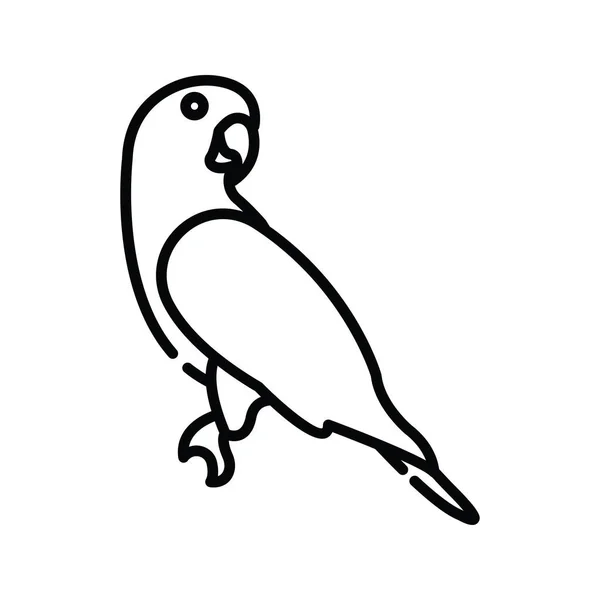 Bird Vector Περίγραμμα Εικονίδιο Σχεδιασμός Εικονογράφηση Κτηνιατρικό Σύμβολο Λευκό Φόντο — Διανυσματικό Αρχείο