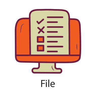 Dosya Doldurulmuş tasarım simgesi çizimi. Beyaz arkaplan EPS 10 Dosyasında Veri Sembolü