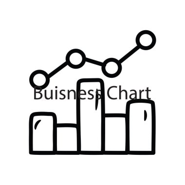 business Chart vektör ana hatları simge tasarımı illüstrasyonu. Beyaz arkaplan EPS 10 Dosyasında Veri Sembolü