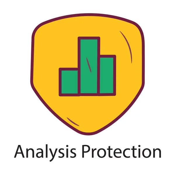 Análisis Vector Protección Icono Contorno Rellenado Ilustración Diseño Símbolo Datos — Vector de stock