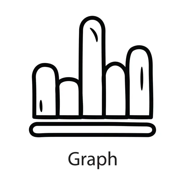 Ikona Vektoru Grafu Ikona Návrhu Ilustrace Datový Symbol Bílém Pozadí — Stockový vektor