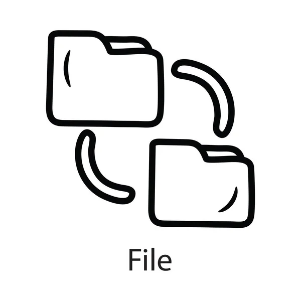 Illustrazione Del Disegno Dell Icona Del Profilo Vettoriale Del File — Vettoriale Stock